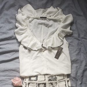 *Clearance*❗❗SISLEY Sleeveless White Blouse, Size M